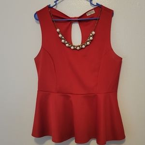 Plus Size Red Dress Top